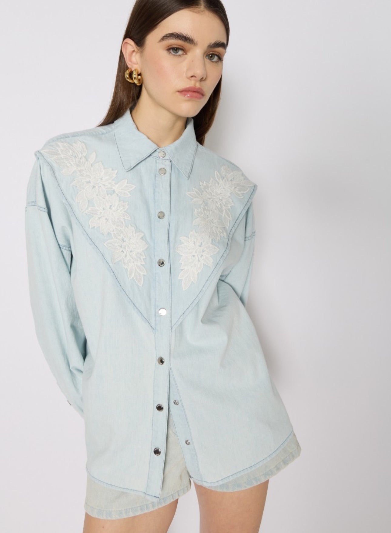 Chemise CHANNY BRODÉE FLEURS
