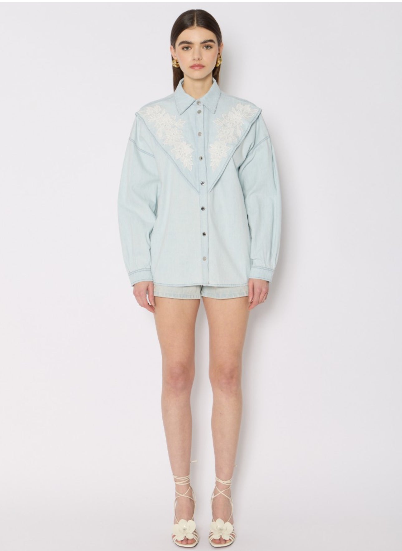 Chemise CHANNY BRODÉE FLEURS
