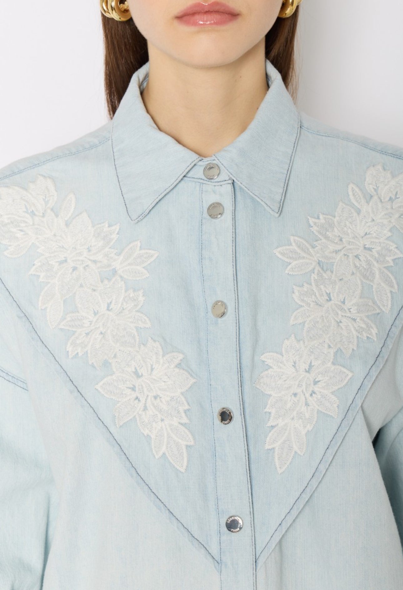 Chemise CHANNY BRODÉE FLEURS