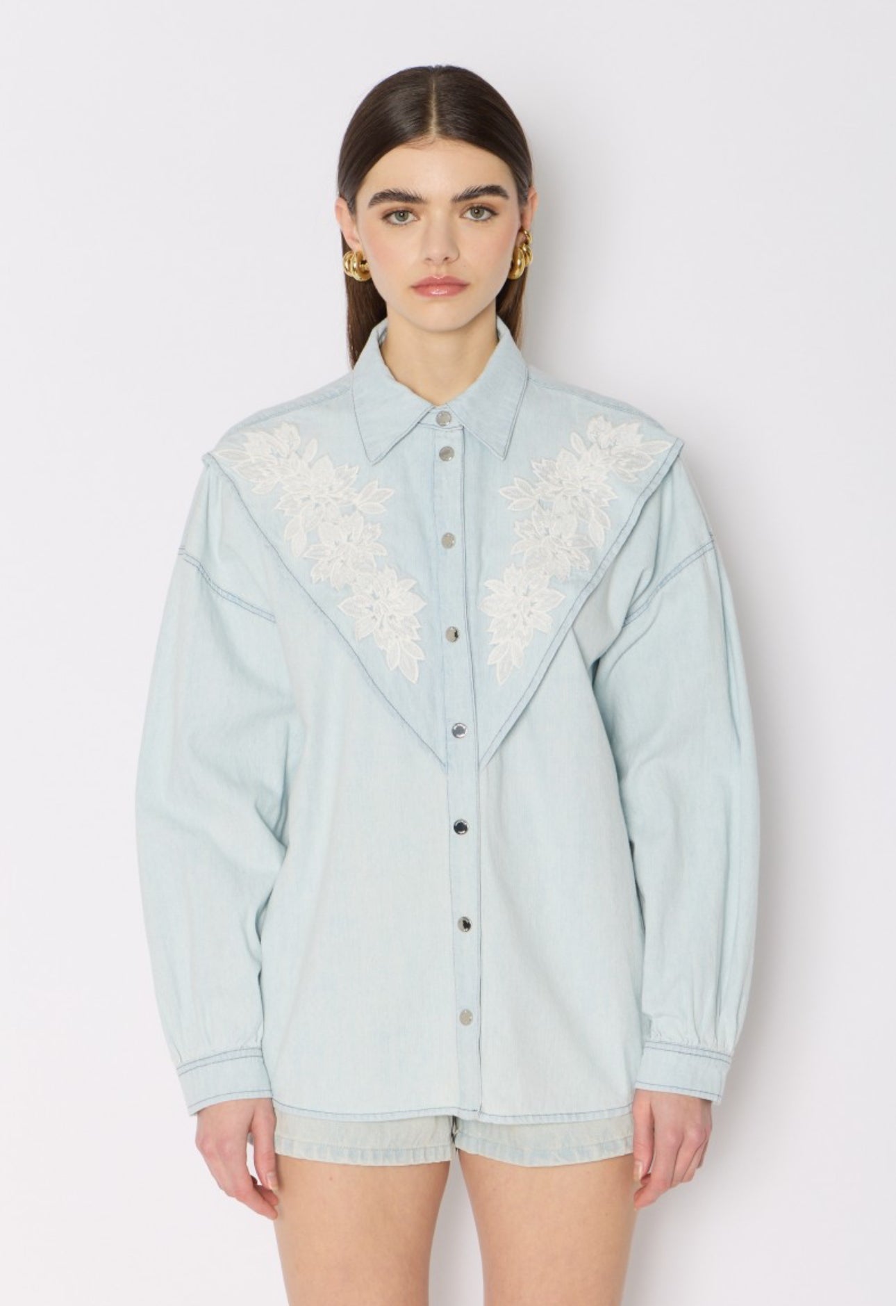Chemise CHANNY BRODÉE FLEURS