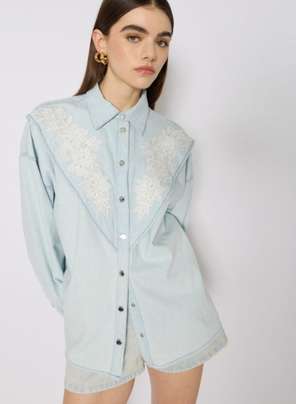 Chemise CHANNY BRODÉE FLEURS
