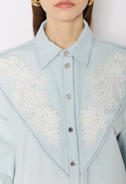 Chemise CHANNY BRODÉE FLEURS