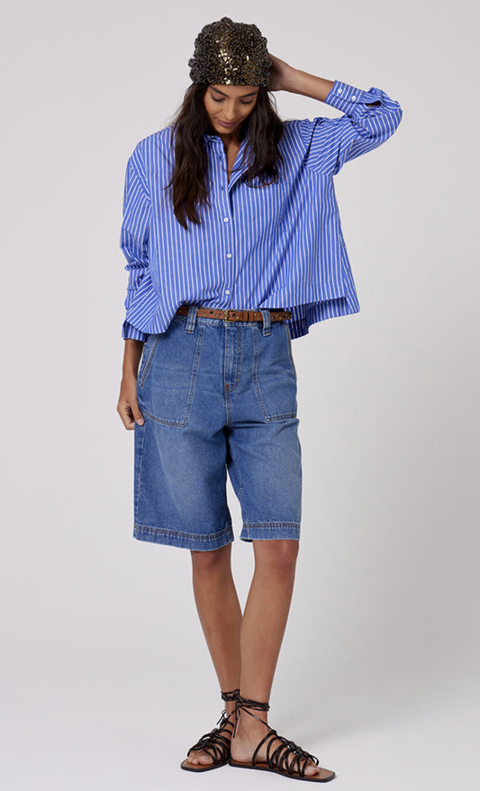 Short Sidonie medium blue