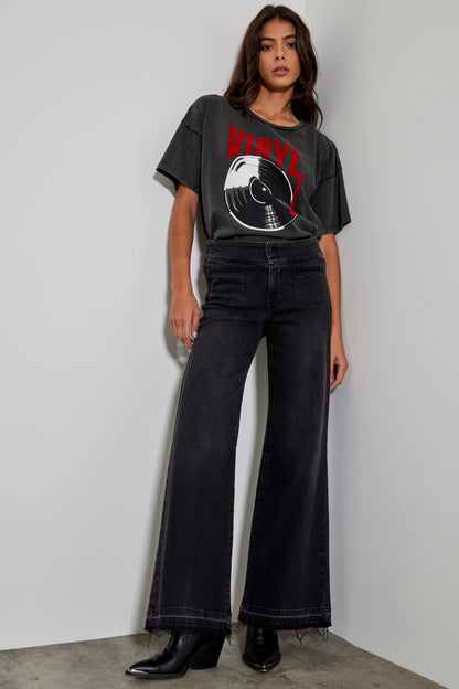 Teeshirt Vinyl five jeans carbone