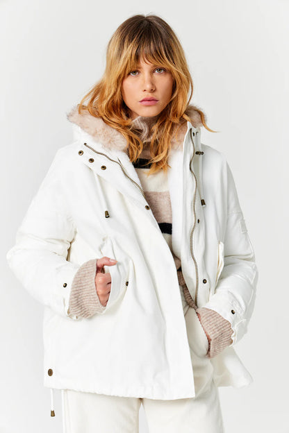 Parka Amandine blanche five jeans