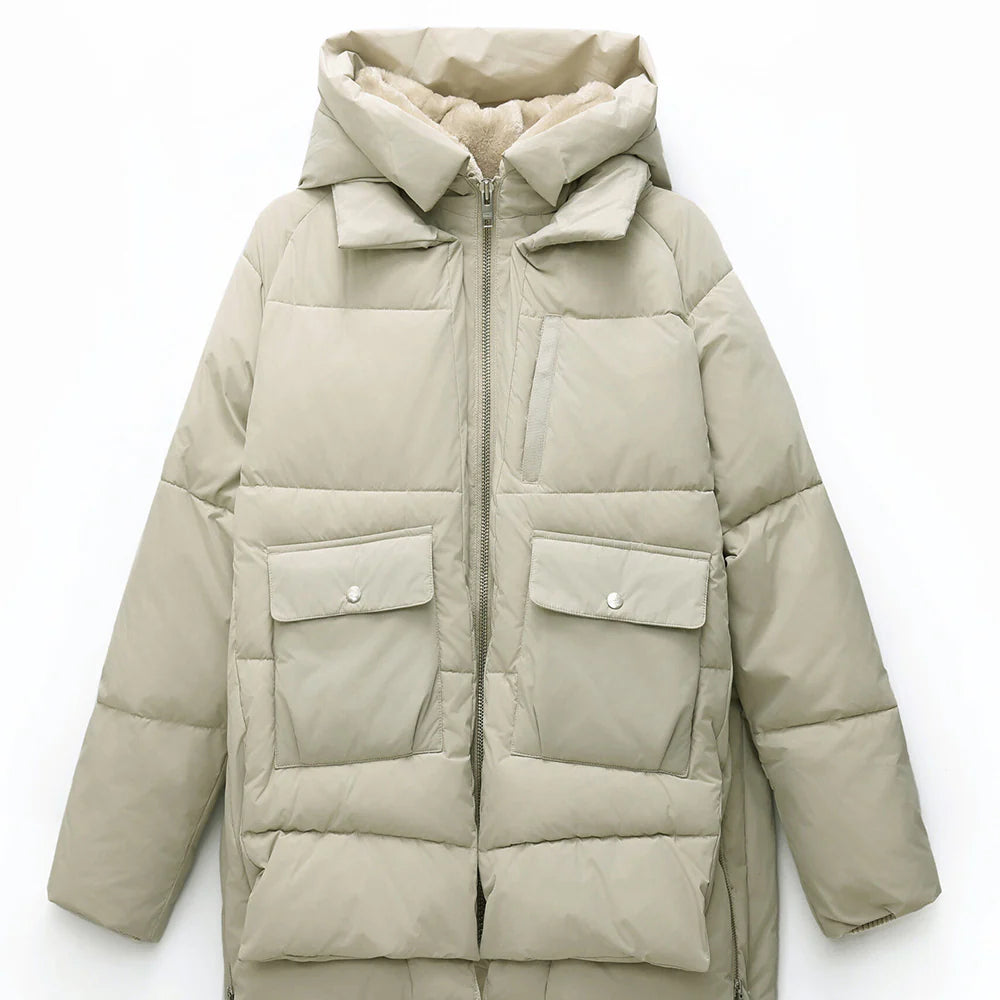 Lyndon puffer jacket beige Clair